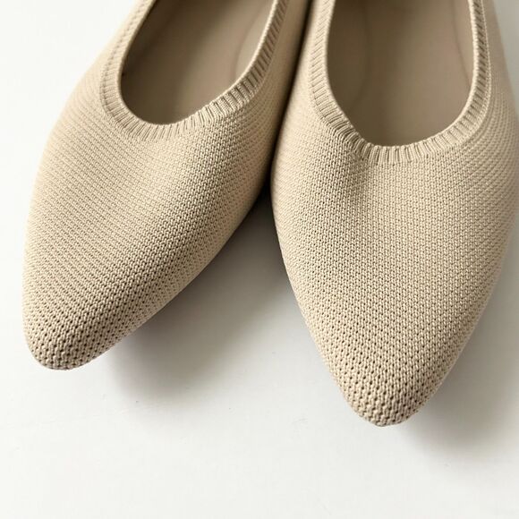 Vivaia Aria Pointed Toe Ballet Flats in Almond Size 43 EU 11 US - Picture 3 of 10